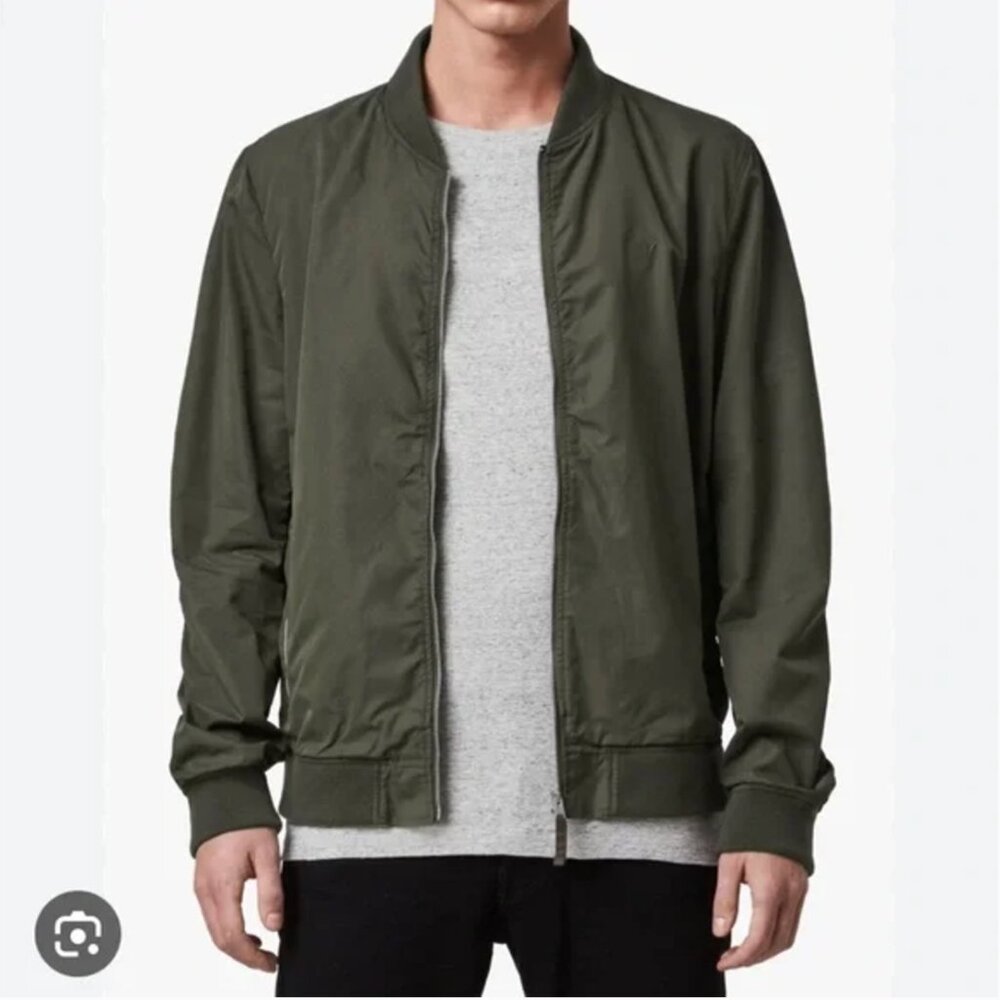All Saints Bassett Bomber Jacket Green Small